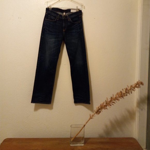 Rag & Bone Crop Straight Leg Jeans - Size 27 Boyfriend Like Cut Style - Picture 1 of 16